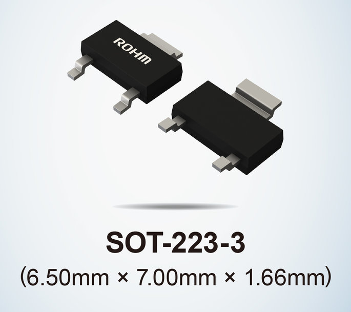 Les MOSFET compacts SOT-223-3 600V de ROHM contribuent à réduire la taille et diminuer l’épaisseur des alimentations d’éclairages, de pompes et de moteurs